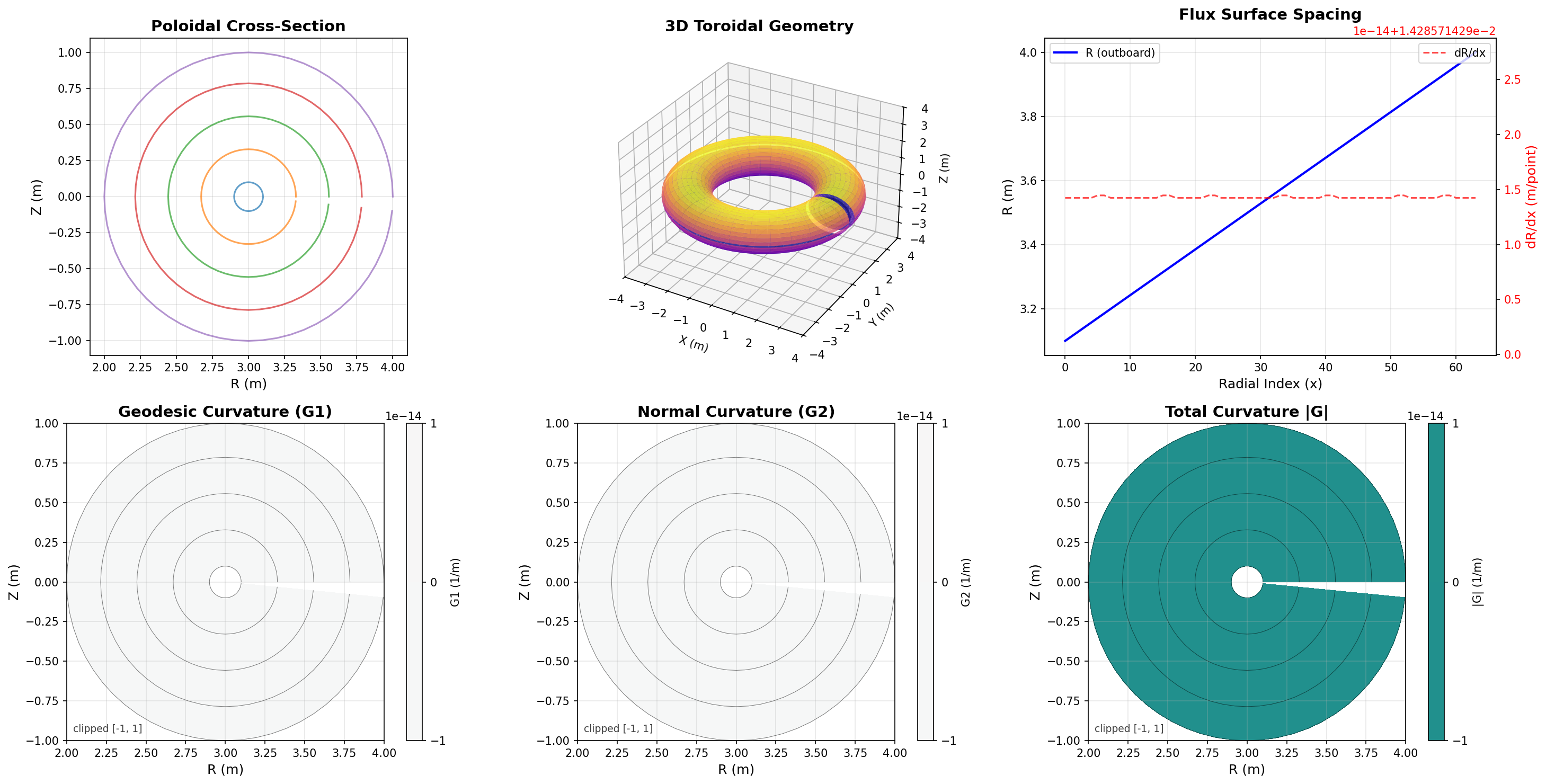 Circular tokamak geometry visualization